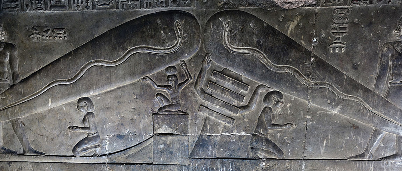 Djed Pillar Stone Relief