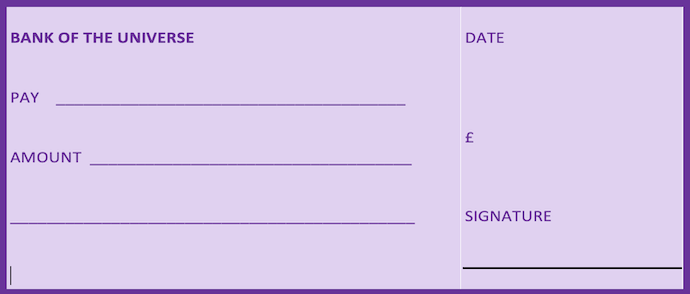Abundance Cheque