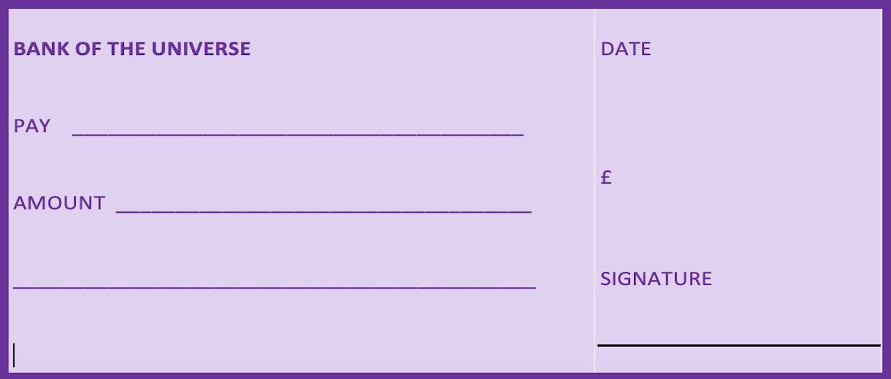 Abundance Cheque Ritual 